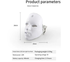 LED Light Therapy Face Mask – Red & Blue Light for Skin Rejuvenation & Acne